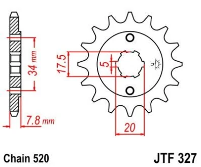 Передня зірка MOTO JT 101-436-13