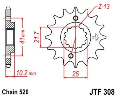 Передня зірка MOTO JT 101-461-15