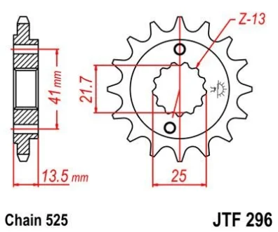 Передня зірка MOTO JT 101-563-16