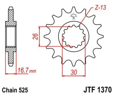 Передня зірка MOTO JT 101-564-15
