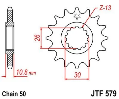 Передня зірка MOTO JT 102-667-17
