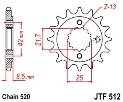 Передня зірка MOTO JT 104-463-17