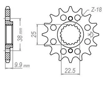 Передня зірка MOTO JT 105-405-15