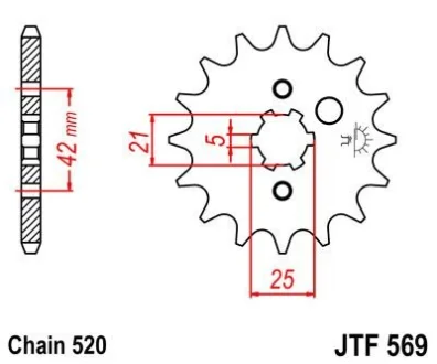 Передня зірка MOTO JT 105-427-14