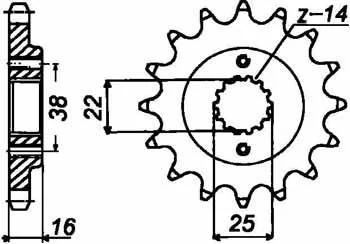 Передня зірка MOTO JT 105-451-15