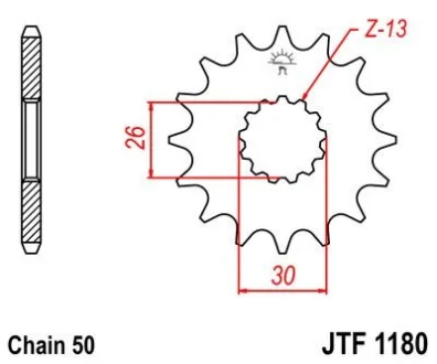 Передня зірка MOTO JT 105-662-18