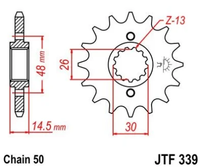 Передня зірка MOTO JT 105-669-16