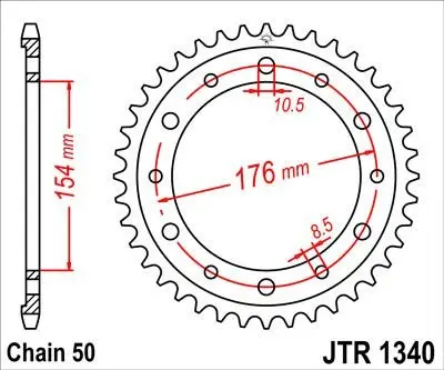Зірка MOTO JT 111-673-43 (фото 1)