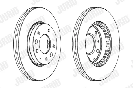 MAZDA гальмівний диск перед. (вентил.) 323, 626, Premacy, 6 Jurid 562446JC