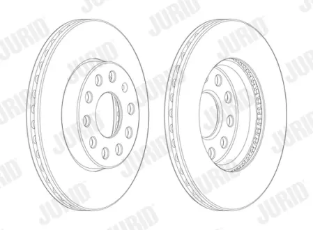 VW Гальмівний диск передн. Golf 12- Jurid 562990JC-1