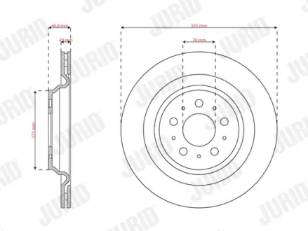 TESLA Диск гальм. задній MODEL 3 Jurid 563659JC-1
