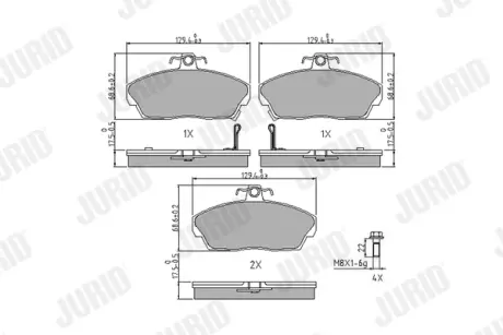 Тормозные колодки Jurid 571438J
