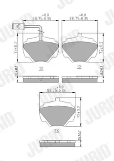 Тормозные колодки Jurid 571440J