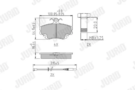Гальмівні колодки Jurid 571526J