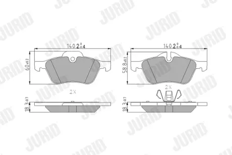 Гальмівні колодки Jurid 571992J