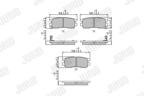 Гальмівні колодки Jurid 572200J