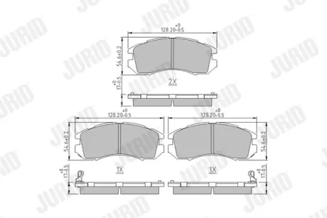Тормозные колодки Jurid 572275J