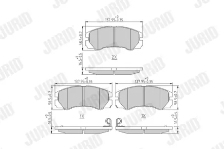 Тормозные колодки Jurid 572348J