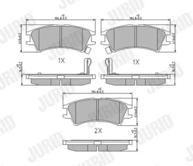Гальмівні колодки Jurid 572401J
