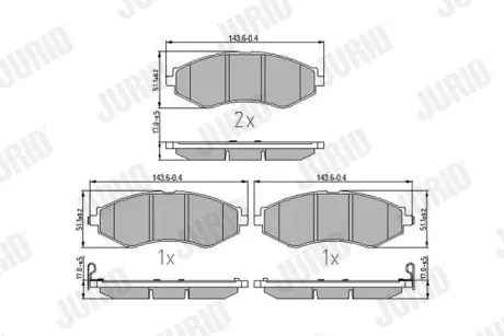 Тормозные колодки Jurid 572407J