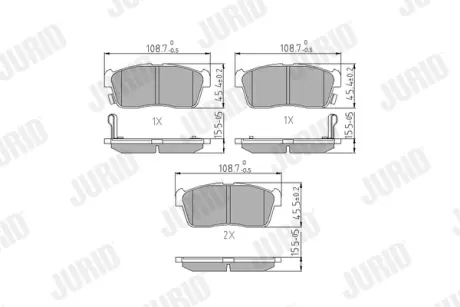 Тормозные колодки Jurid 572471J