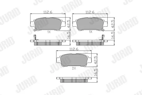 Тормозные колодки Jurid 572512J