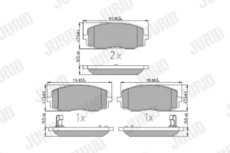 Тормозные колодки Jurid 572526J