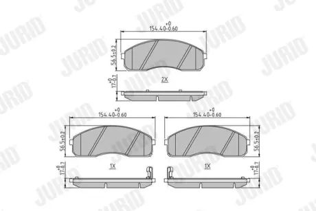 Гальмівні колодки Jurid 572532J