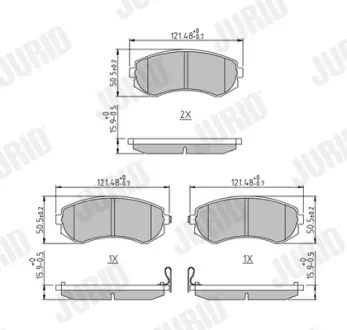 Гальмівні колодки Jurid 572541J