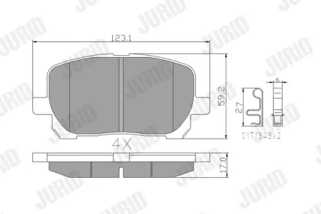 Гальмівні колодки Jurid 572546J