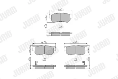 Тормозные колодки Jurid 572557J