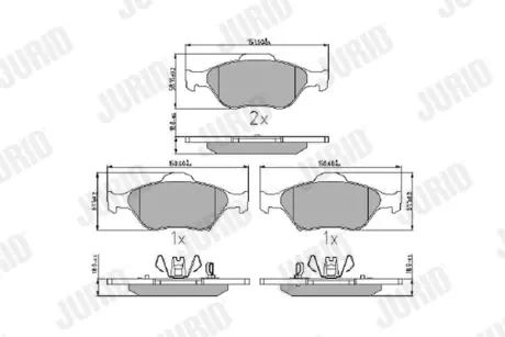 Тормозные колодки Jurid 572576J