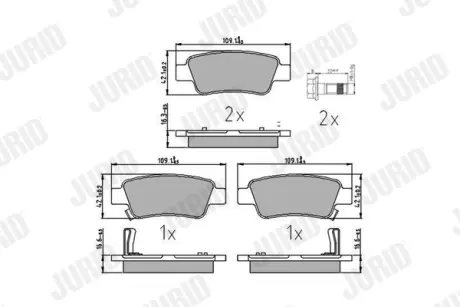 Тормозные колодки Jurid 572606J