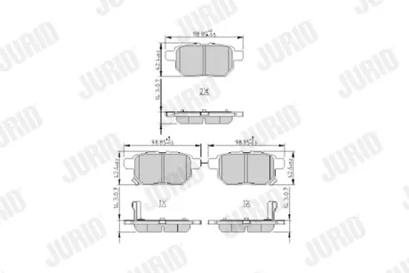 Тормозные колодки Jurid 572632J