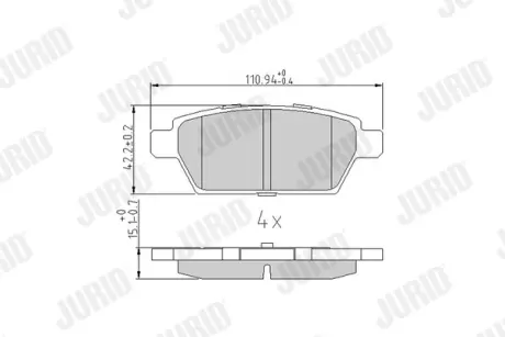 Тормозные колодки Jurid 572653J