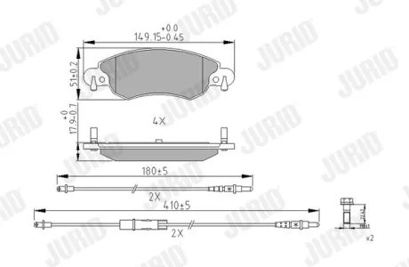 Гальмівні колодки Jurid 573026J