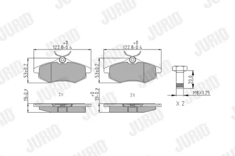 Тормозные колодки Jurid 573083J