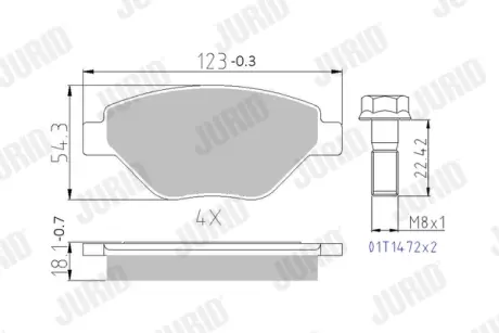 Тормозные колодки Jurid 573123J