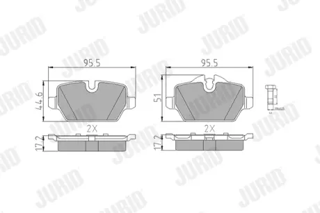 Тормозные колодки Jurid 573136J