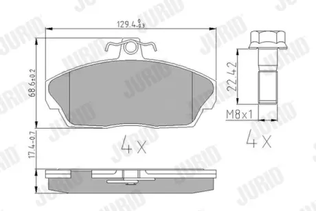 Гальмівні колодки Jurid 573203J