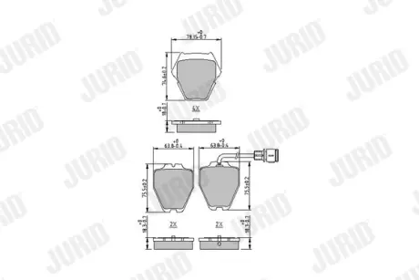 Гальмівні колодки Jurid 573208J