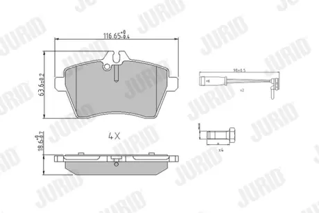 Тормозные колодки Jurid 573265J