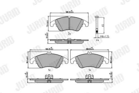 Тормозные колодки Jurid 573291J
