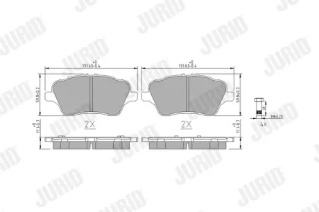 Тормозные колодки Jurid 573363J