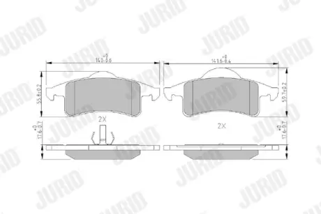 Тормозные колодки Jurid 573374J