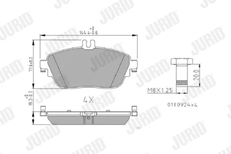 Гальмівні колодки Jurid 573403J