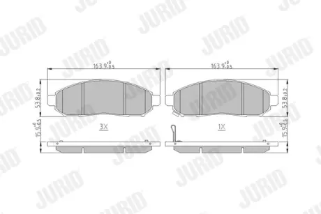 Тормозные колодки Jurid 573431J