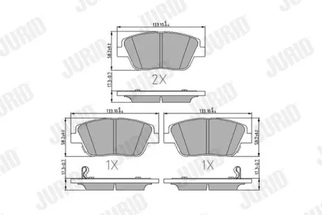 Тормозные колодки Jurid 573462J