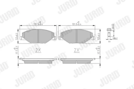 Тормозные колодки Jurid 573601J