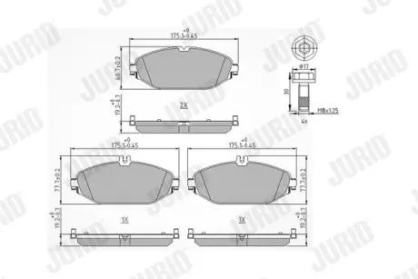 Тормозные колодки Jurid 573692J